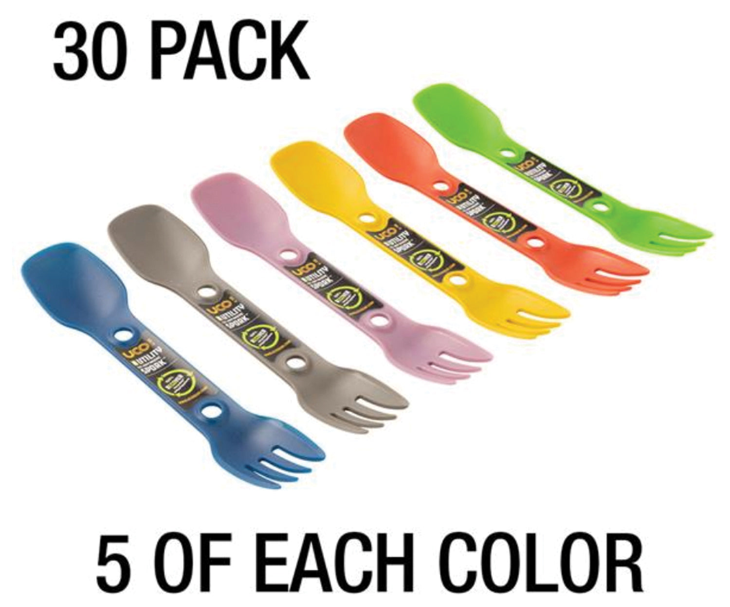 UCO Eco Util Spork 30-Pack: Versatile and Sustainable Dining Solution