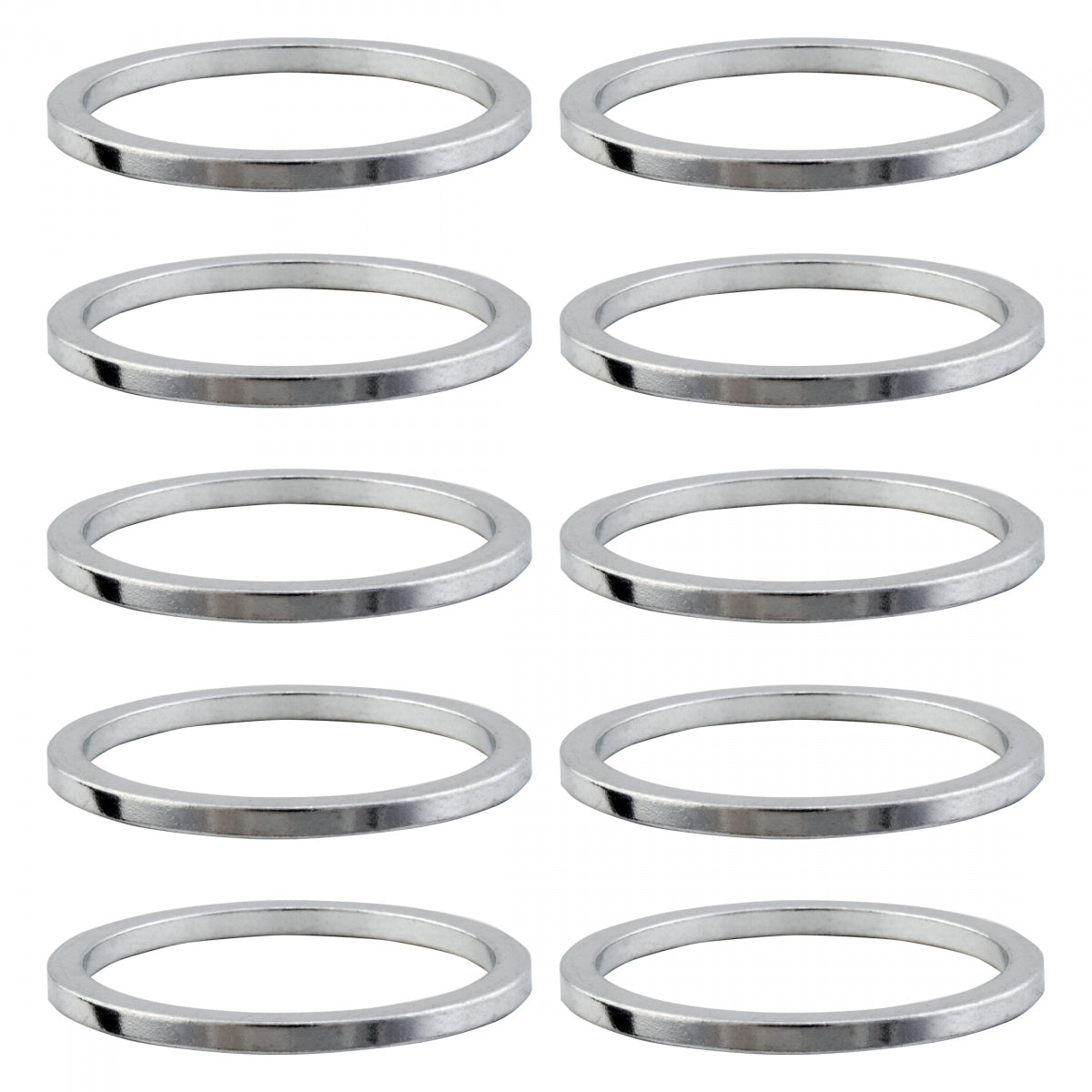 Origin8 Alloy Headset Spacers 1in x 2mm Spacer Silver