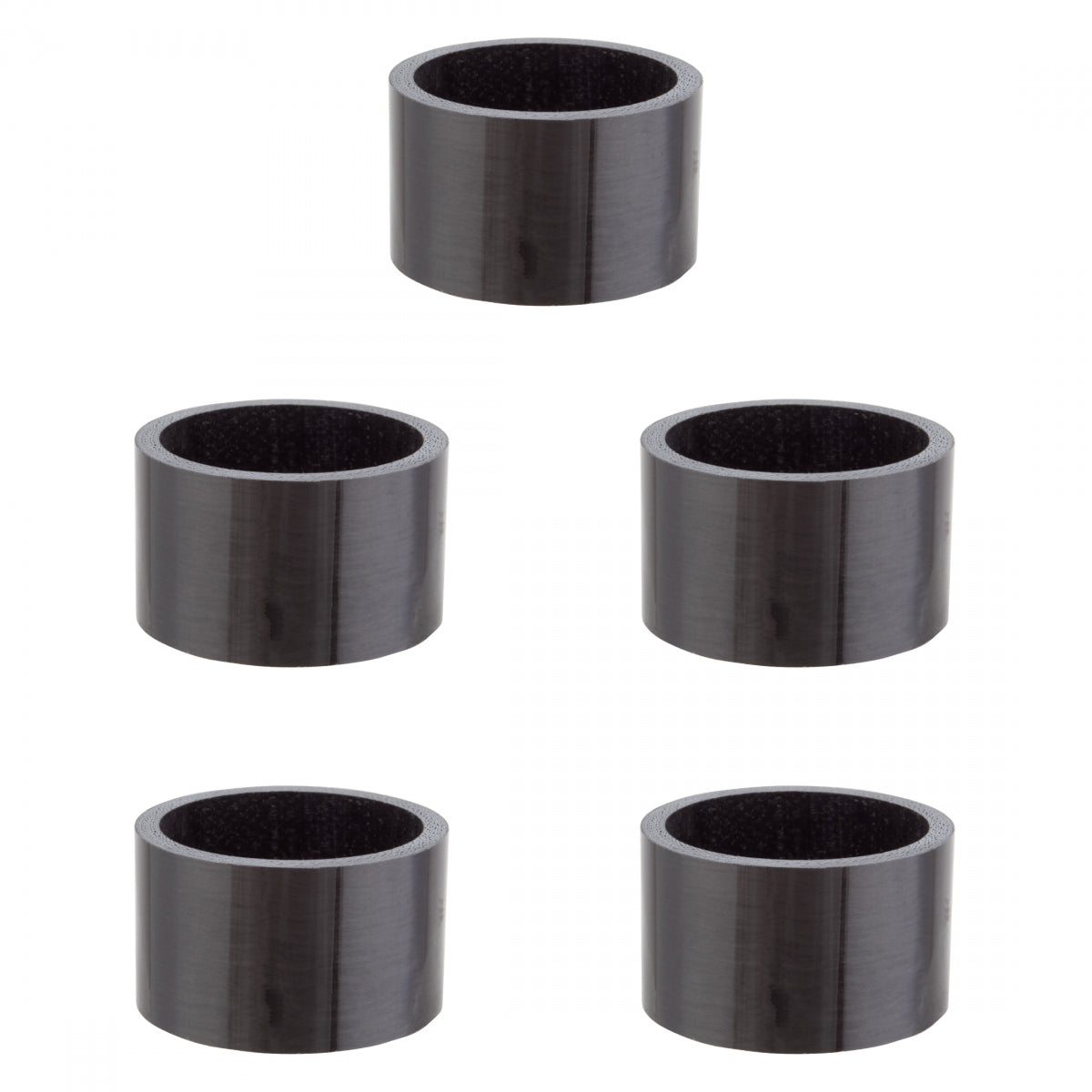 Premium UD Carbon Fiber Headset Spacers 1-1/8in x 5mm, 10mm, 20mm — Lightweight, Non-Keyed, Durable Bicycle Components for Precise Fit