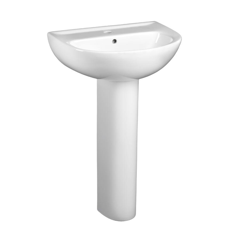 American Standard Evolution Pedestal Combo Bathroom Sink in White