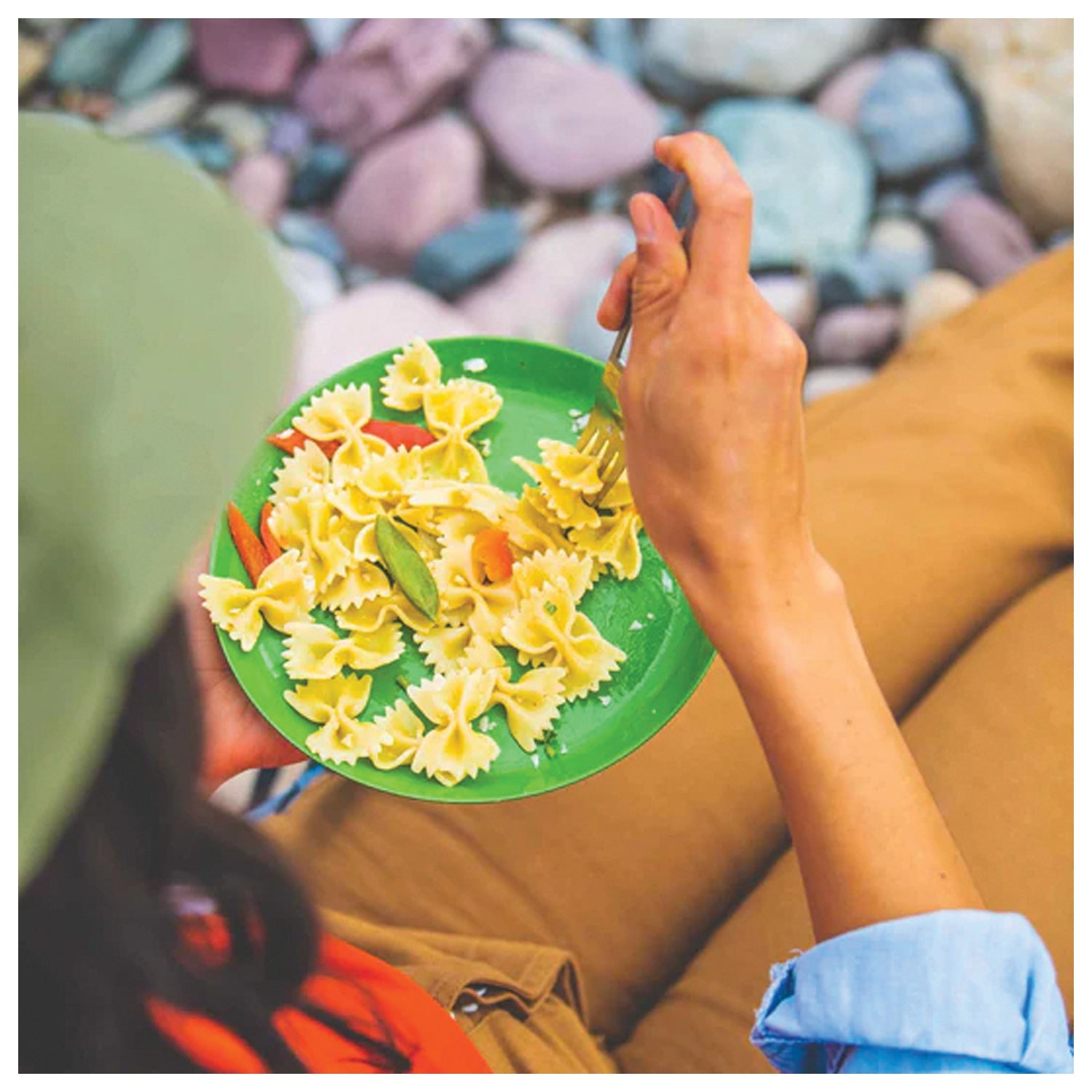 GSI Outdoors Cascadian Plate in Sage Green - Lightweight and Durable Camping Plate