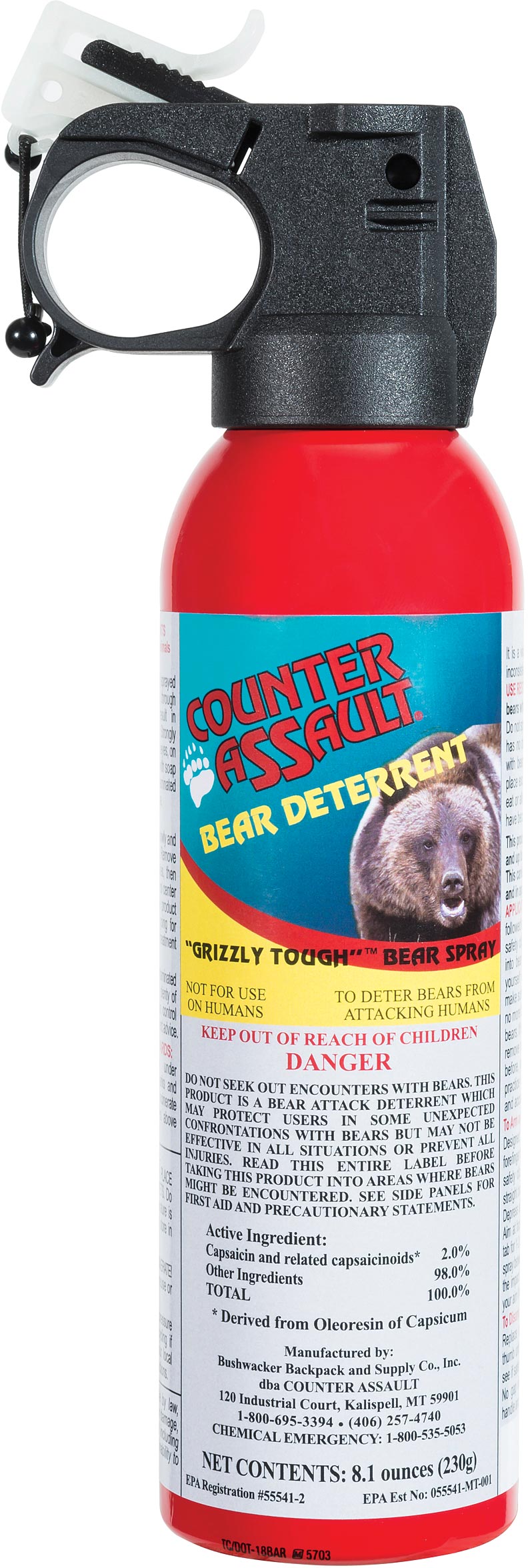 Counter Assault Bear Deterrent 8.1 Oz Bear Spray: Ultimate Animal Safety Protection