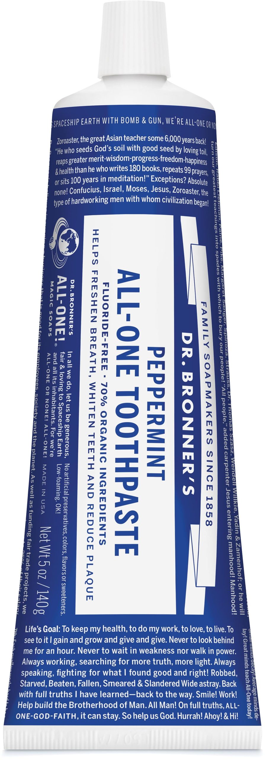 Dr. Bronner's Peppermint Toothpaste - Natural and Refreshing Oral Care