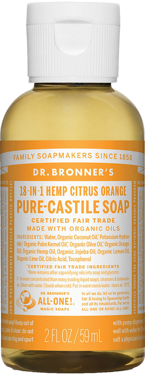 Dr. Bronner's Citrus Liquid Soap & Shampoo - 2 oz Travel Size