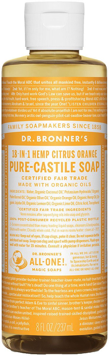 Dr. Bronner's Citrus Liquid Soap & Shampoo - 8 oz Bottle
