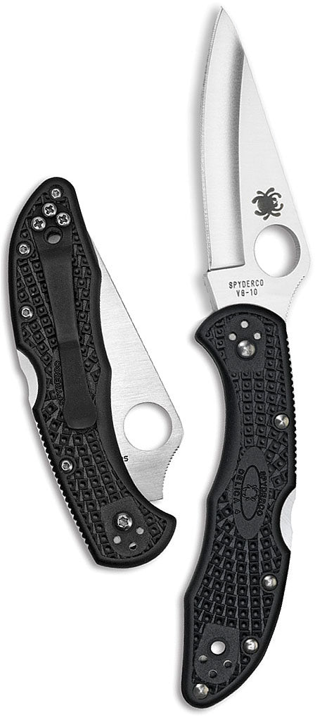 Spyderco Delica 4 Lightweight Knives – VG-10 Steel, FRN Handles, One-Hand Opening, Precision Cutlery for EDC, Camping & Tactical Use