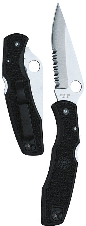 Spyderco Endura 4 Lightweight VG-10 Steel Utility Folder – Durable EDC Knife with Bi-Directional FRN Handle, Four-Way Clip & Easy One-Hand Opening