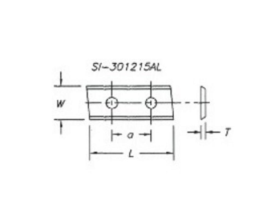 Reversible Insert Knives (End Angle 2 Hole – pkg of 10)