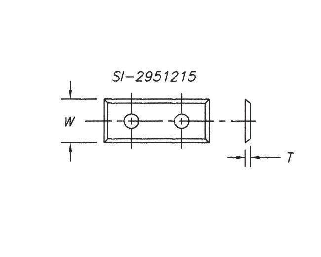 Reversible Insert Knives (4 Sided 2 Hole – pkg of 10) Plunge