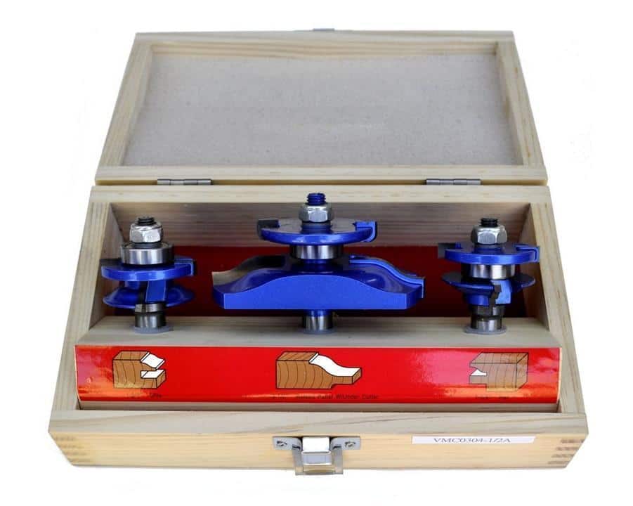 Raised Panel Door Router Bit Set with Undercut