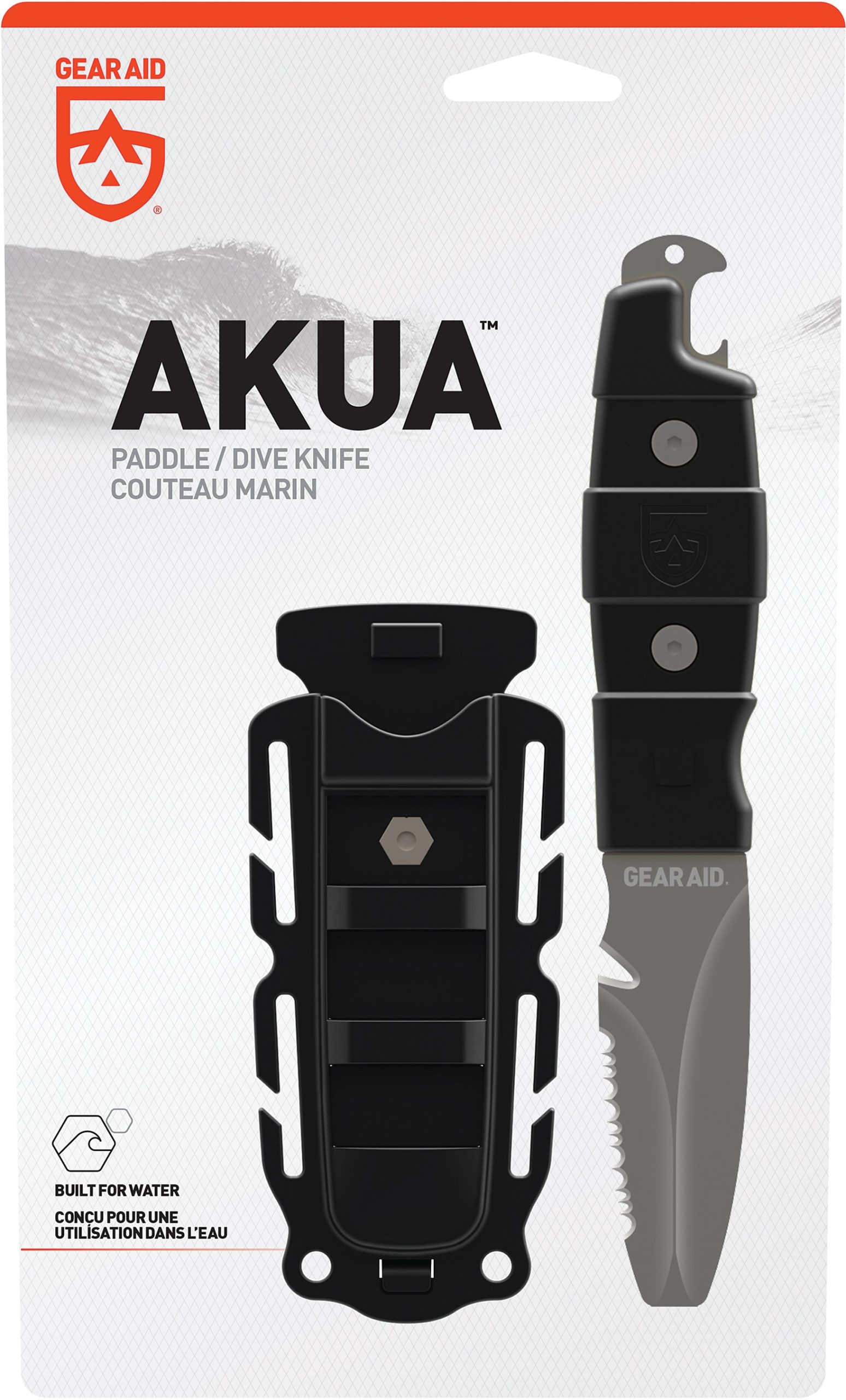 Gear Aid Akua Rescue Knives – Durable, Versatile Blunt Tip Outdoor & Dive Tools with Serrated Blades, Secure Attachment, and Puncture-Resistant Design
