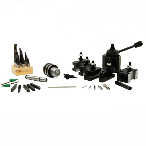 Tooling Package, Grizzly/JET/Harbor Freight Bench Lathe + AXA QCTP