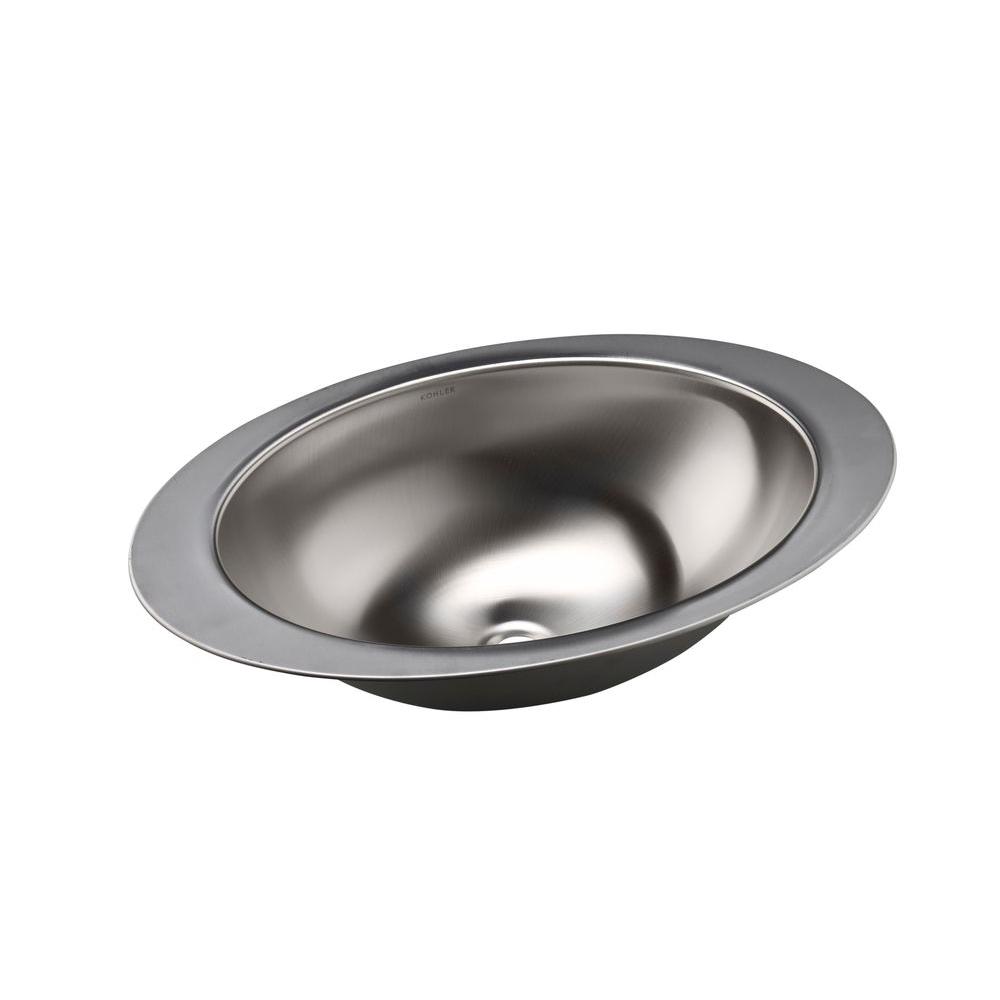 KOHLER Rhythm Undermount Stainless Steal Bathroom Sink in Stainless Steel