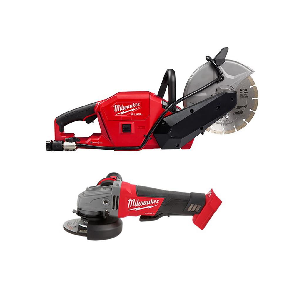 M18 FUEL 18-Volt Lithium-Ion Brushless 9 in. Cordless Cut Off Saw & 4-1/2 in. Grinder with Paddle Switch (2-Tool)