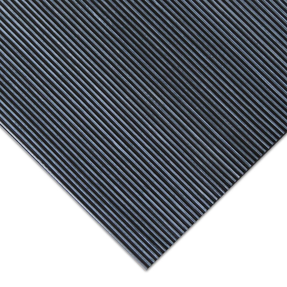 Rubber-Cal Corrugated Fine Rib 1/8 in. x 4 ft. x 10 ft. Rubber Runner