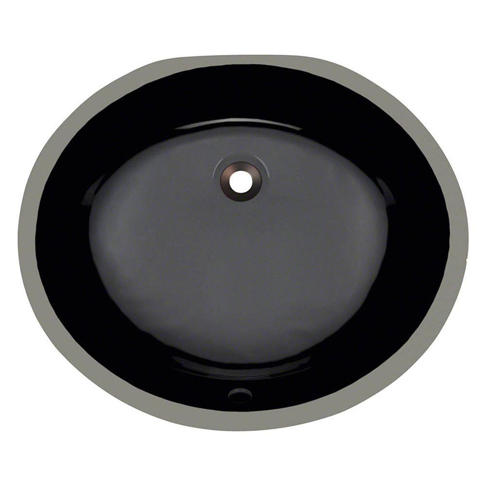 Polaris Sinks Undermount Porcelain Bathroom Sink in Black