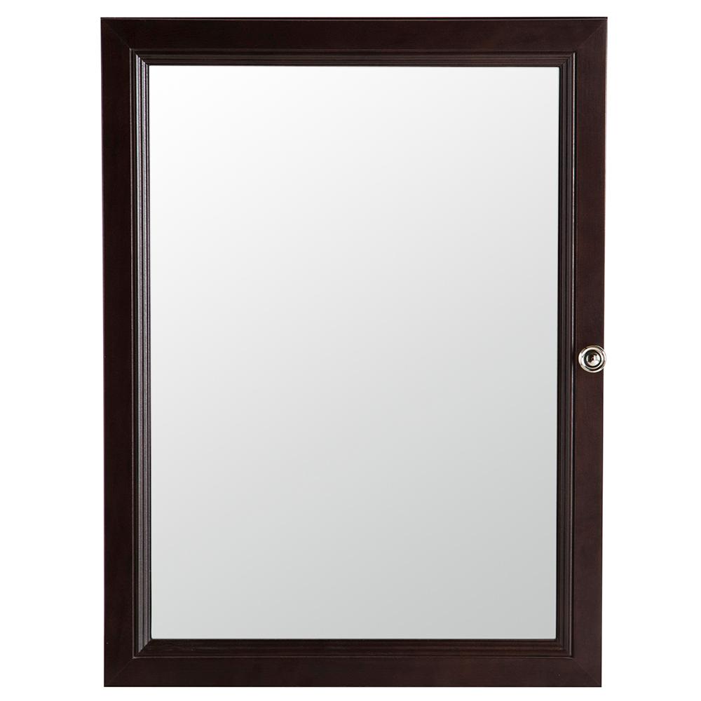Delridge 22 in. W x 30 in. H x 6 in. D Framed Surface-Mount Modular Bathroom Medicine Cabinet in Chocolate