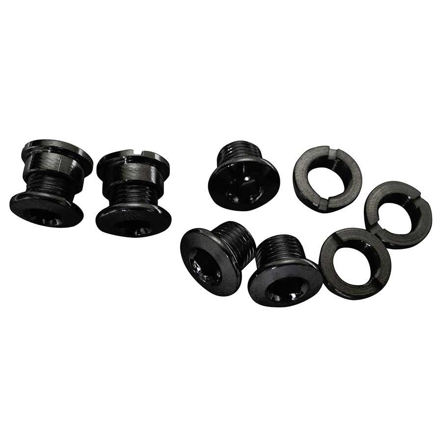 Truvativ 11.6915.016.000 Chain ring bolt kit 4-arm, Triple, Steel/Steel Black