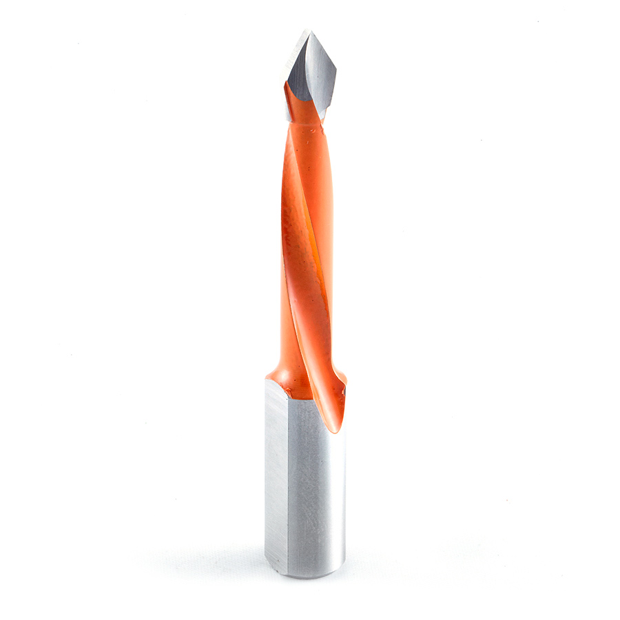 Amana 414006 Carbide Tipped Through-Hole Boring Bit L/H 6mm Dia x 70mm Long x 10mm Shank