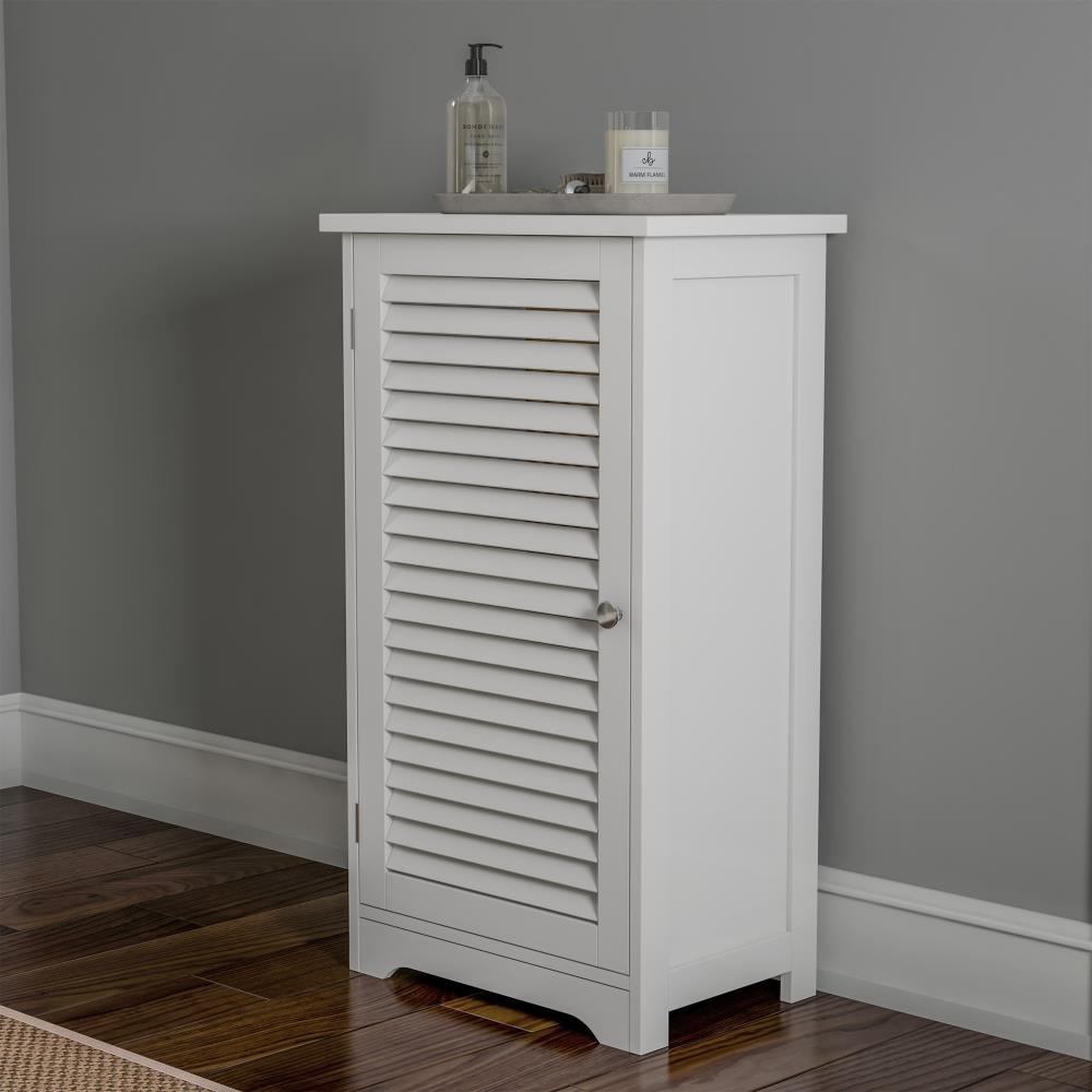 Hastings Home Linen Cabinets 17.5-in x 31-in x 11.5-in White Freestanding Linen Cabinet