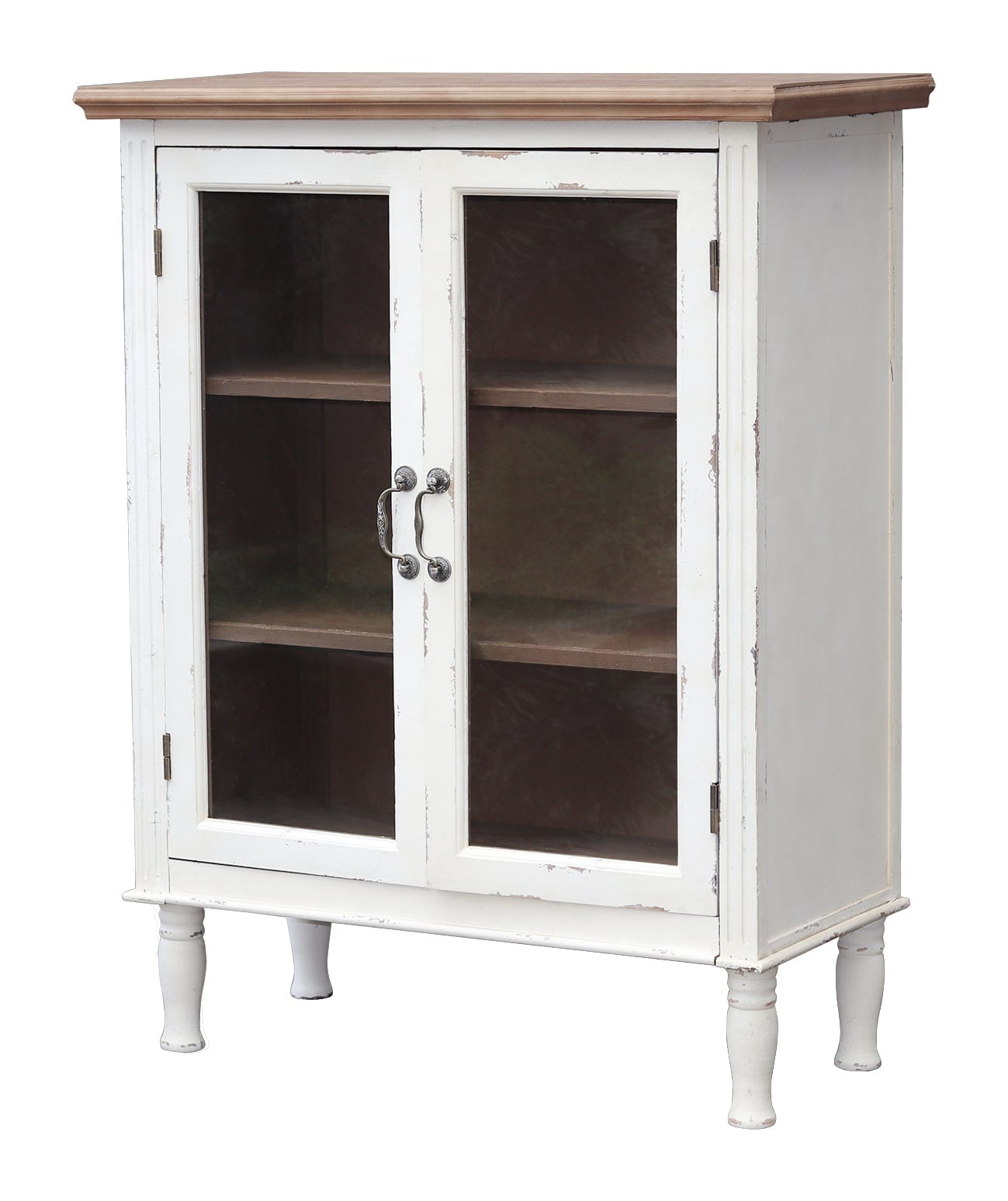 Parisloft White Country Wood Media Cabinet