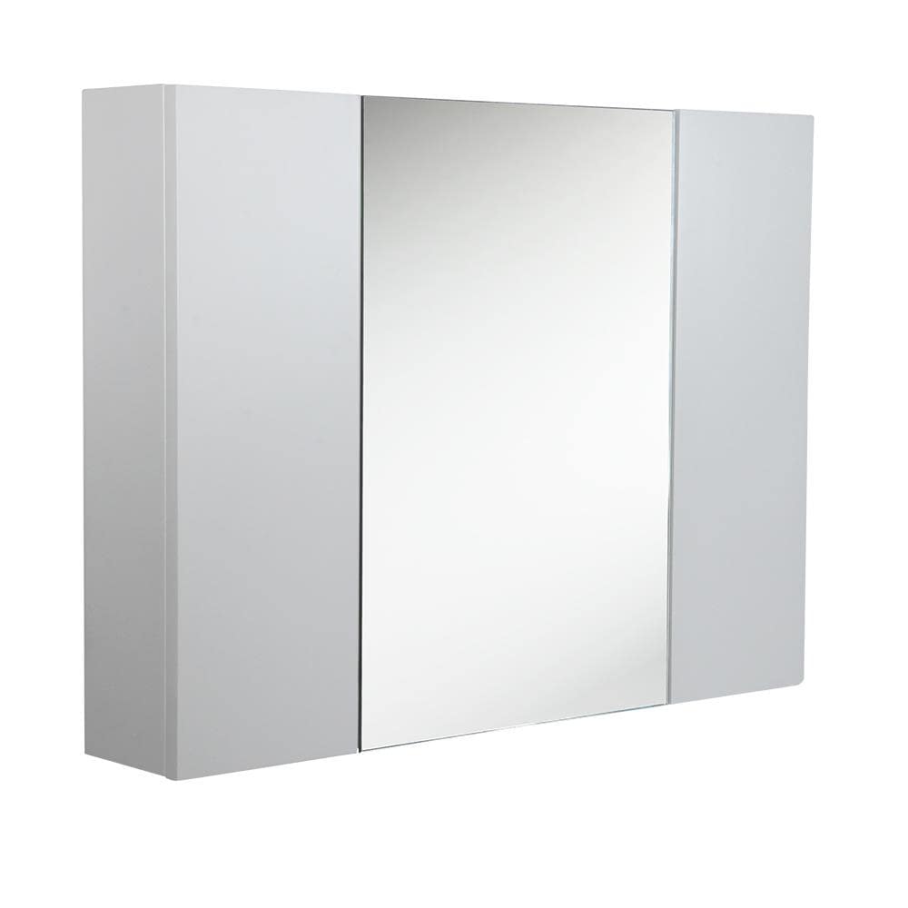 Fresca Modello 32-in x 23.65-in Surface Mount White Mirrored Soft Close Medicine Cabinet