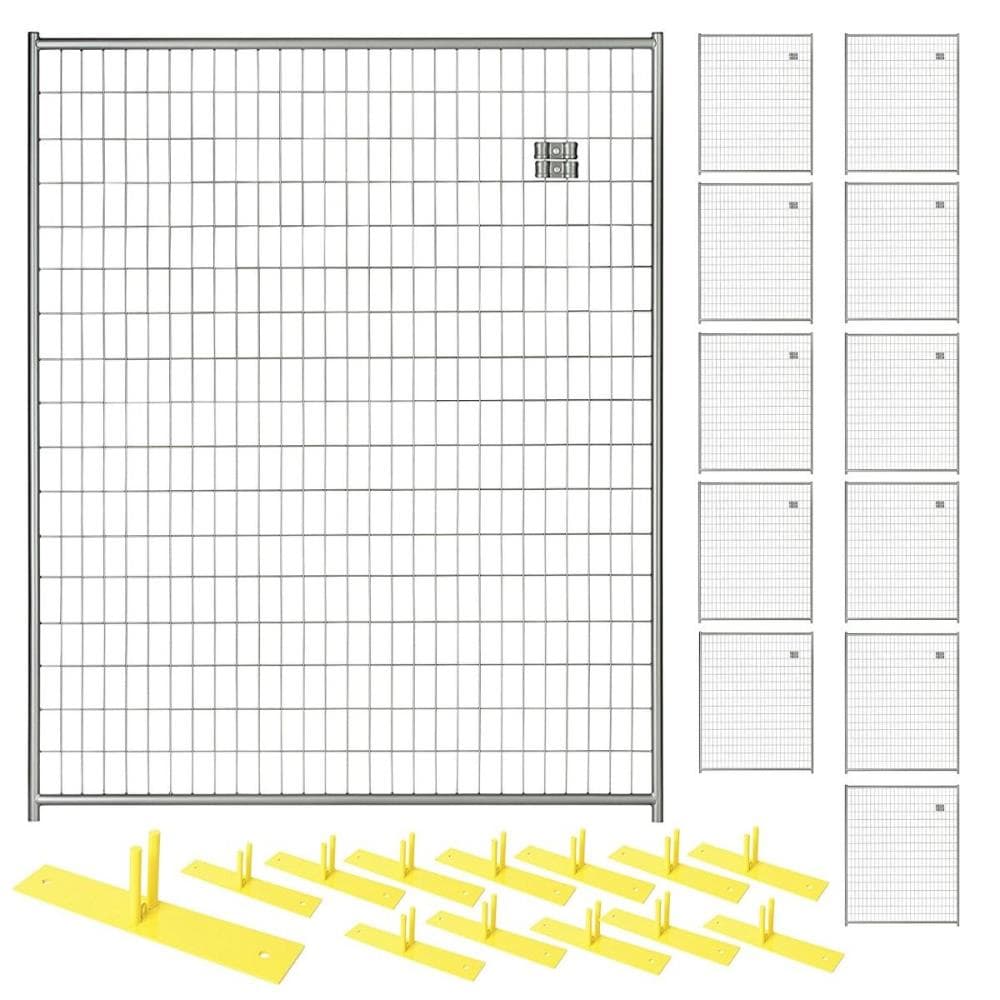 Perimeter Patrol 6-ft H x 4.8-ft L Multi-Purpose Steel Fence Panel