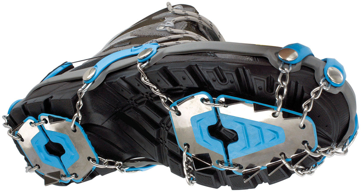 Yaktrax Summit Winter Traction Devices with Carbon Steel Spikes & BoaA® Closure System – Heavy-Duty Ice & Snow Grip for Hikers