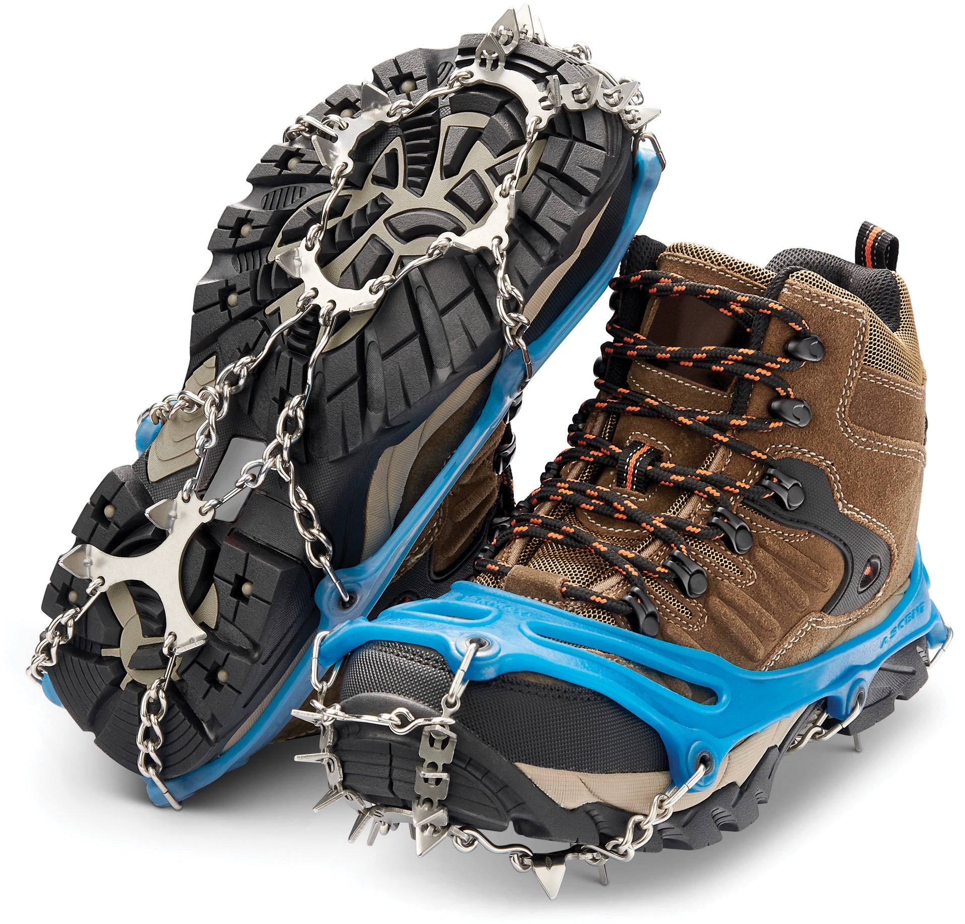 Yaktrax Ascent & Ascent XL Snow & Ice Traction Devices for Winter Backcountry Hiking, Wilderness Exploration, and Mountain Climbing