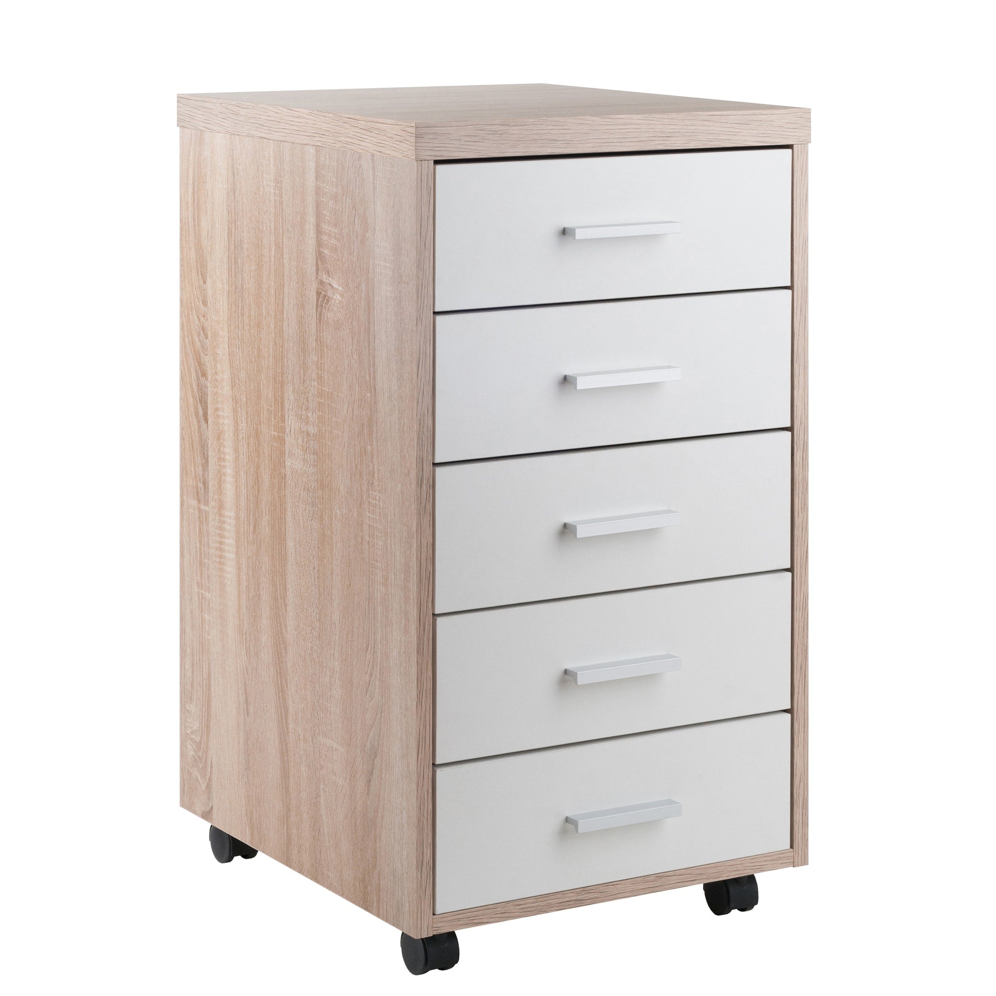 Winsome Wood Kenner Reclaimed Wood and White Office Cabinet