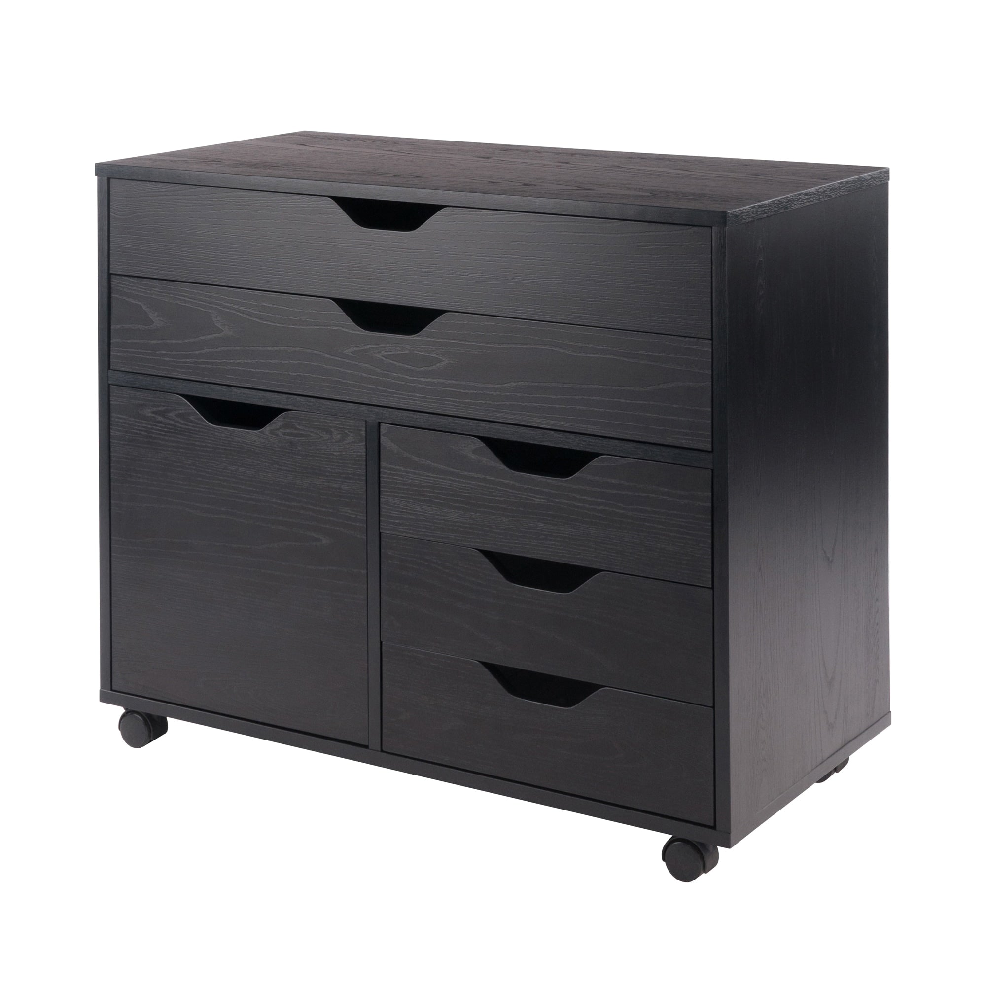 Winsome Wood Halifax Black 5-Drawer 30.71-in File Cabinet