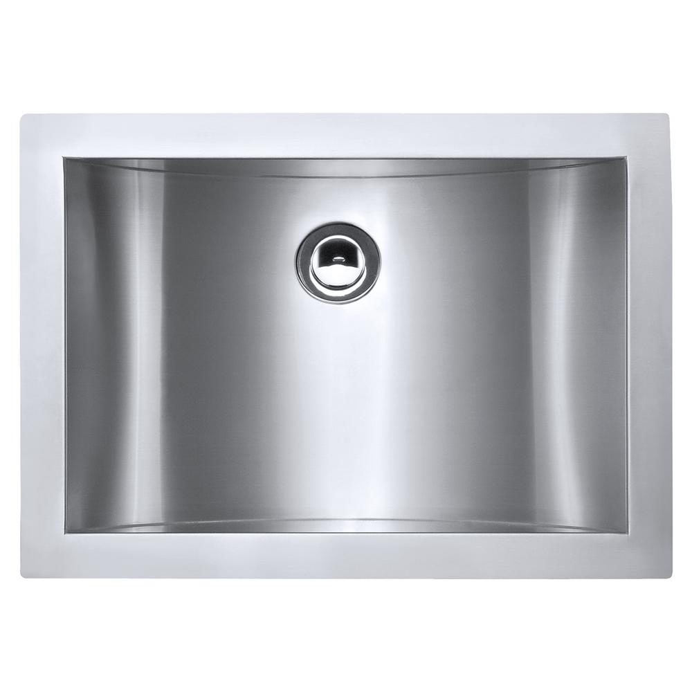 Ruvati 21 in. Undermount 18-Gauge Stainless Steel Bathroom Sink