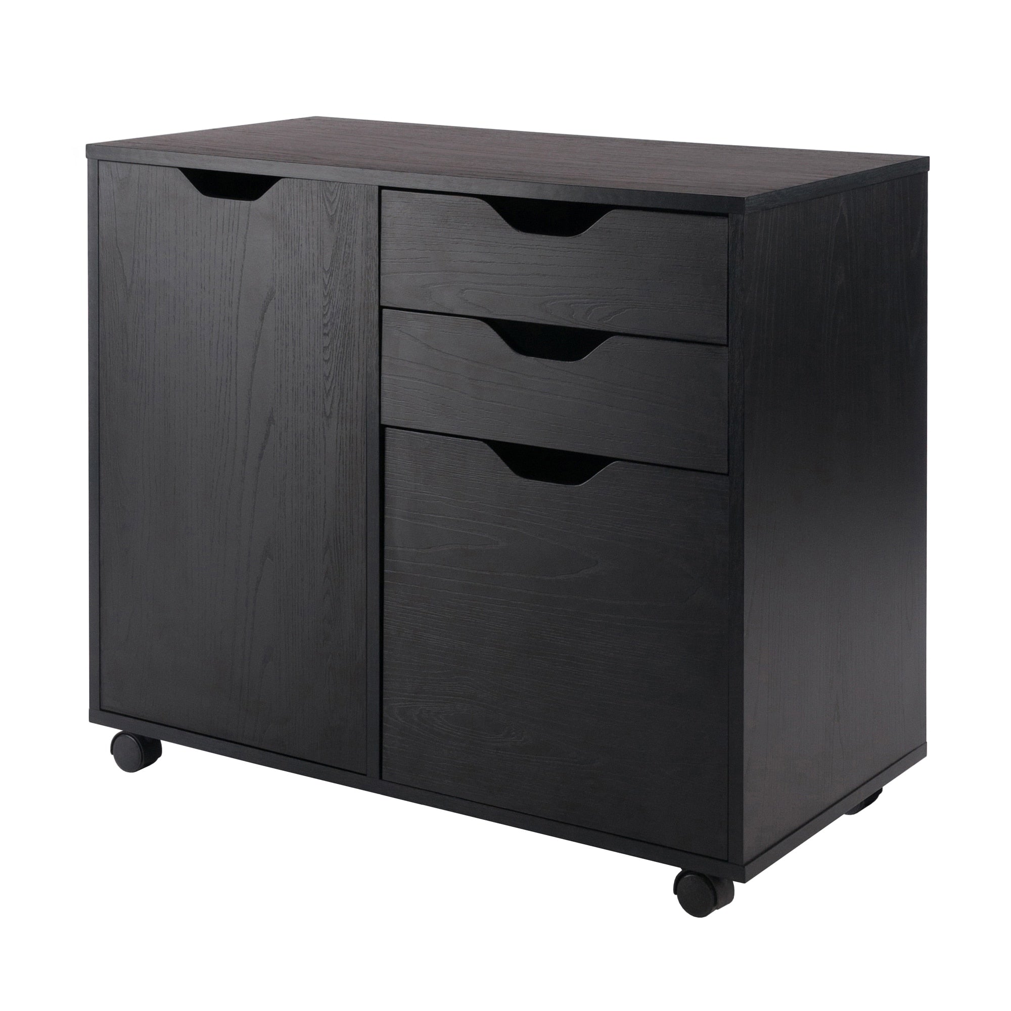 Winsome Wood Halifax Black 3-Drawer 30.71-in File Cabinet