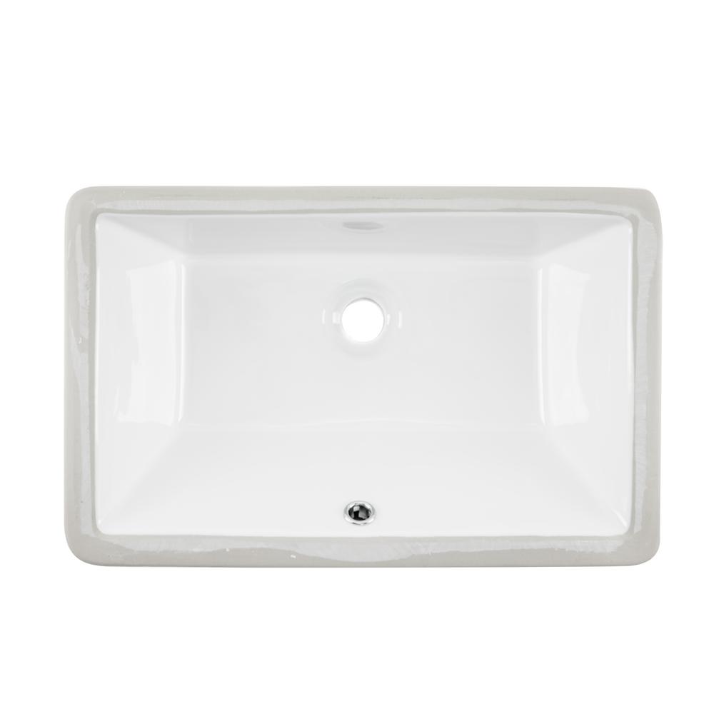 Cahaba 18-1/2 in. x 11 in. Glazed Porcelain Bathroom Sink in White