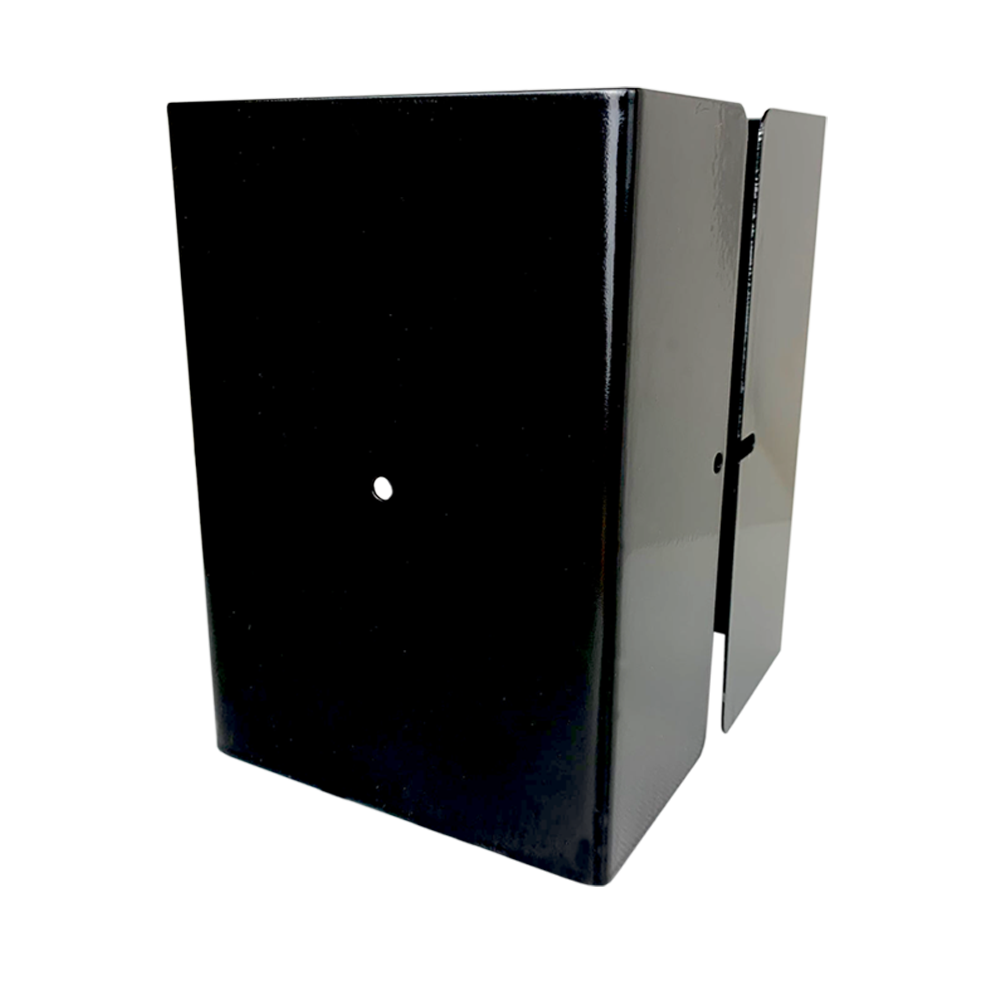 Fence Armor Pro Protection Post Guard 4-in Powder Coated Black Galvanized Steel Post Protector For Multiple Fence Types