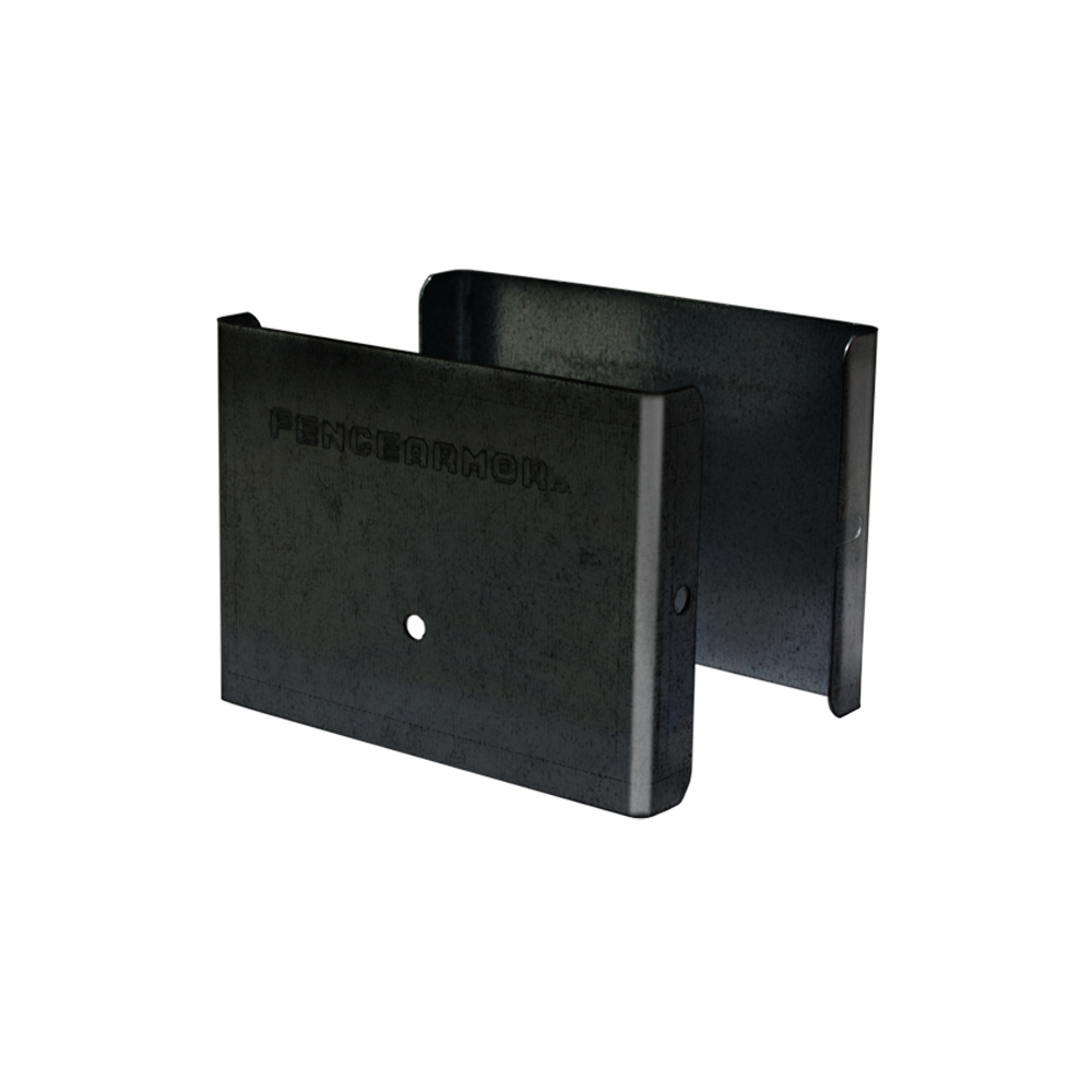 Fence Armor Demi Protection Post Guard 3.5-in Powder Coated Black Galvanized Steel Post Protector For Multiple Fence Types