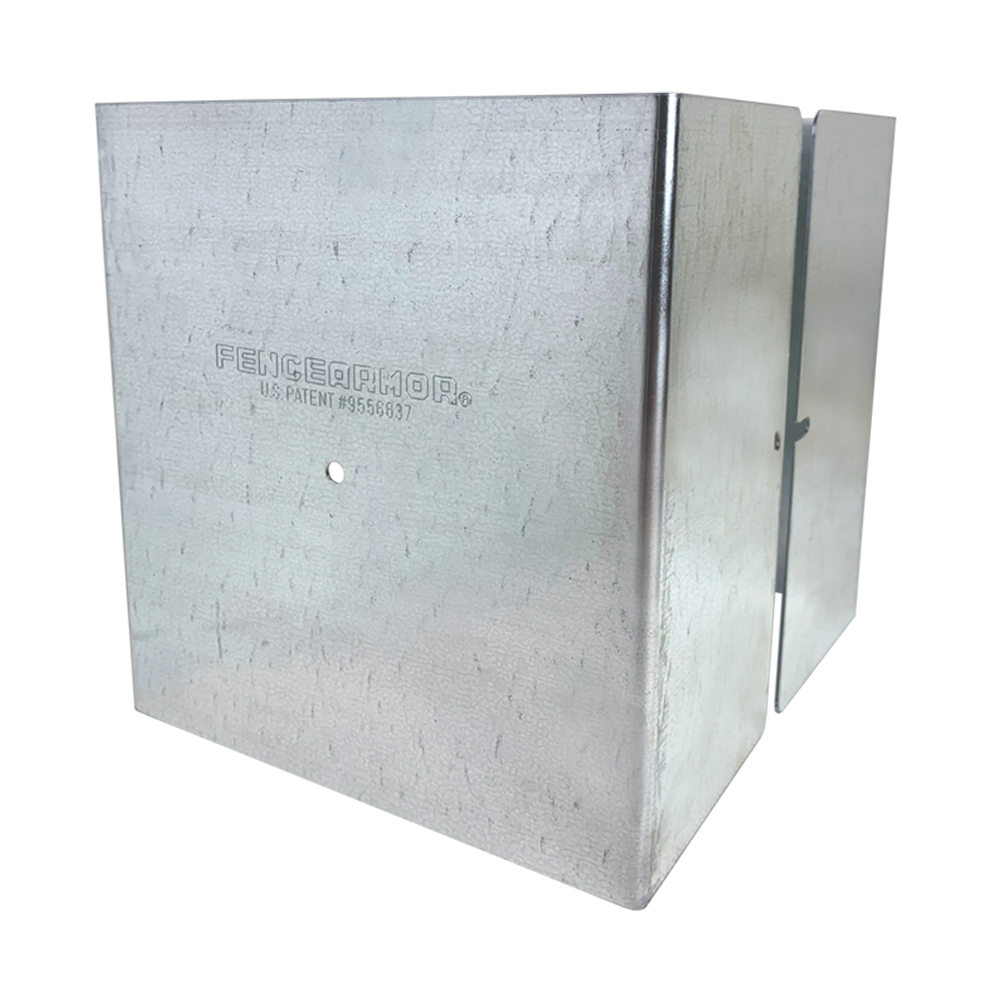 Fence Armor Pro Protection Post Guard 5.5-in Galvanized Steel Bracket For Multiple Fence Types
