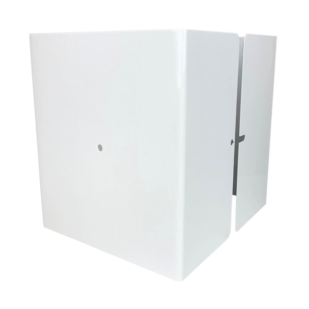 Fence Armor Pro Protection Post Guard 5.5-in Powder Coated White Galvanized Steel Bracket For Multiple Fence Types