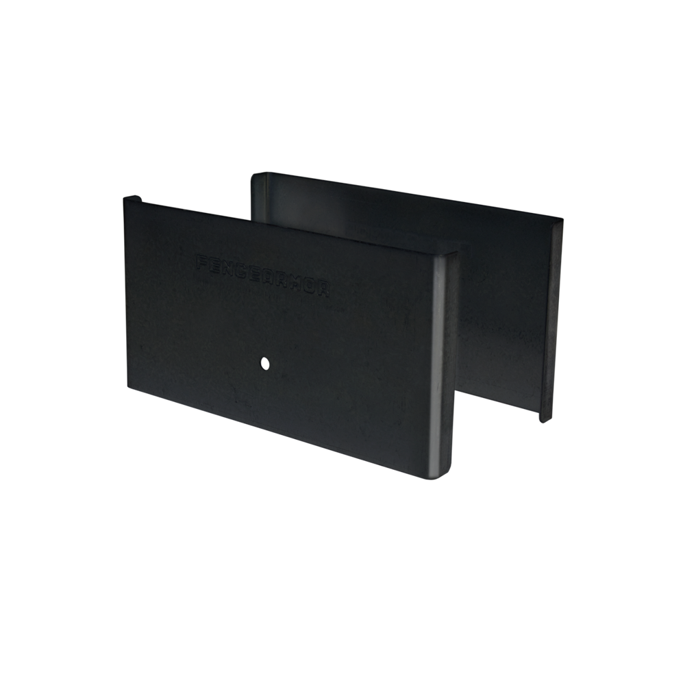 Fence Armor Demi Protection Post Guard 5.5-in Powder Coated Black Galvanized Steel Bracket For Multiple Fence Types