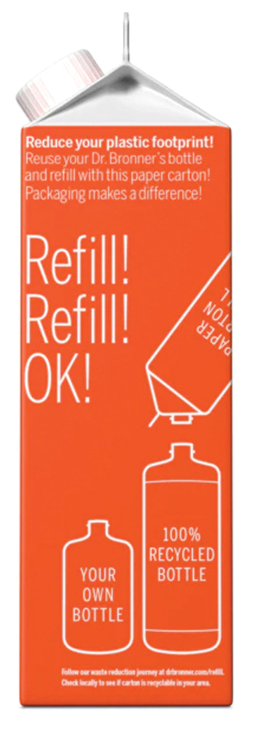 Dr. Bronner's Tea Tree 32 Oz Refill Carton: Pure, Organic, and Eco-Friendly