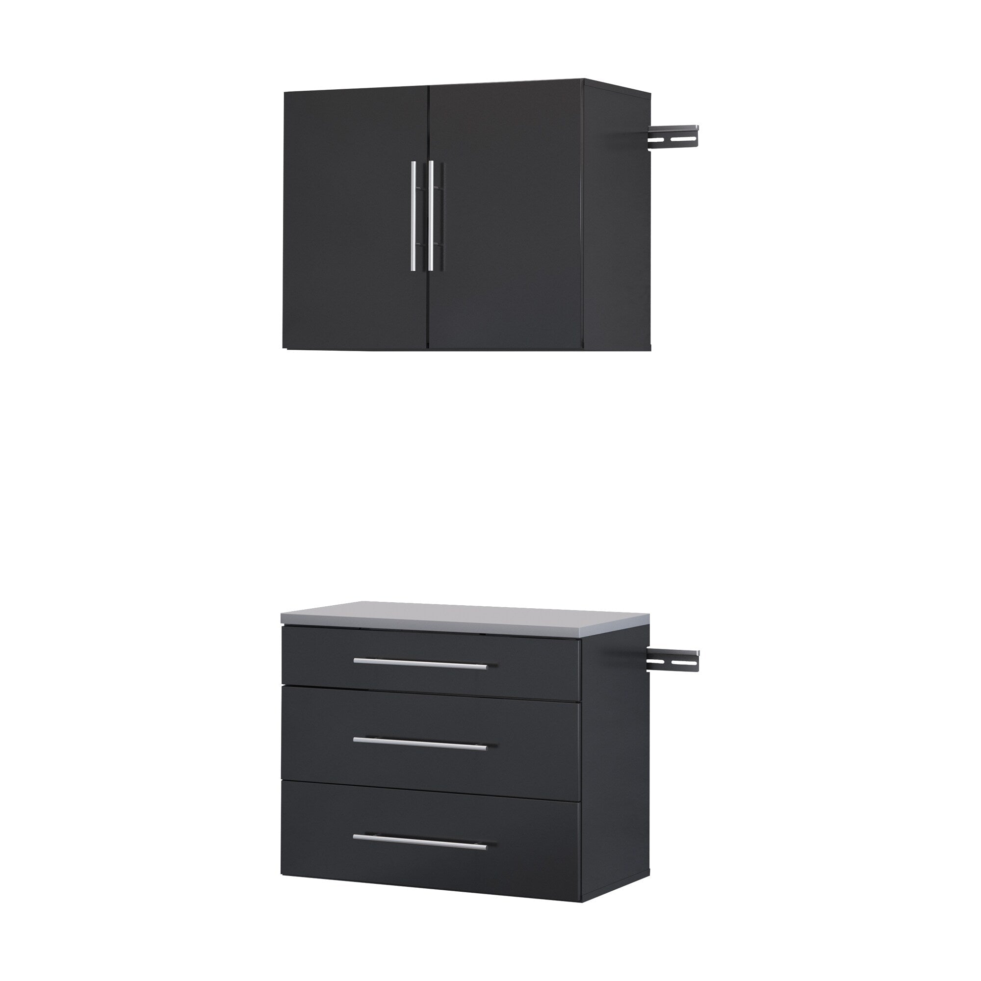 Prepac HangUps 30-in W x 72-in H Wood Composite Black Wall-mount Utility Storage Cabinet