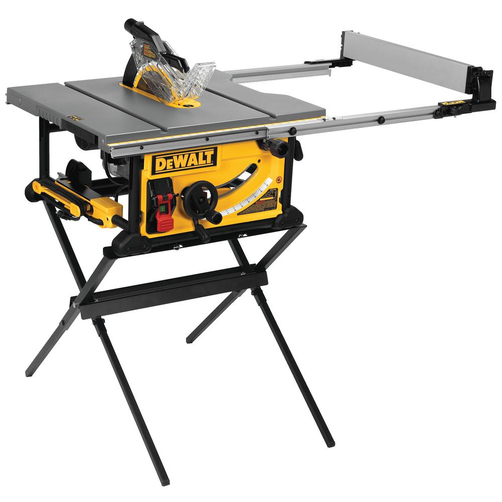 15 Amp Corded 10 in. Jobsite Table Saw with Scissor Stand