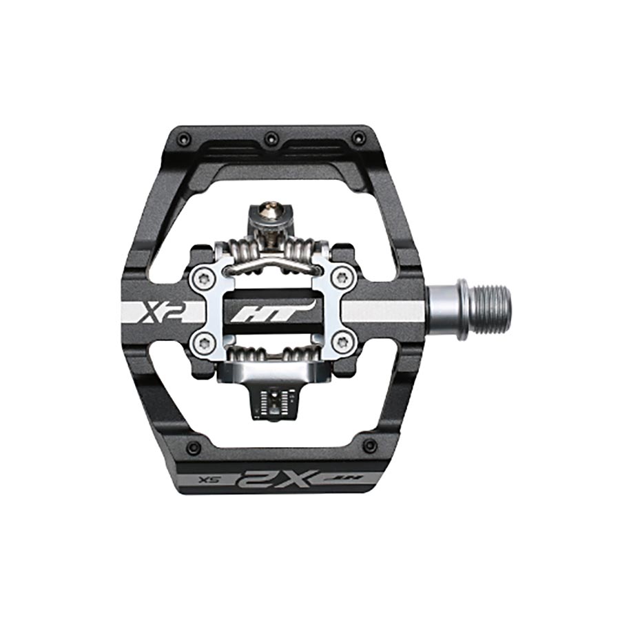 HT Components X2-SX BMX-SX Pedals, Body: Aluminum, Spindle: Cr-Mo, 9/16'', Black, Pair