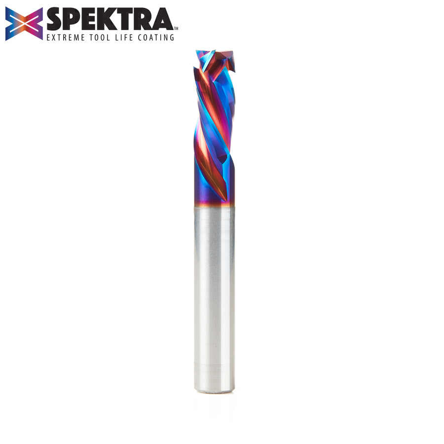 Amana 46011-K CNC Solid Carbide Spektra, Extreme Tool Life Coated Compression Spiral 3 Flute x 3/8 Dia x 7/8 x 3/8 Shank
