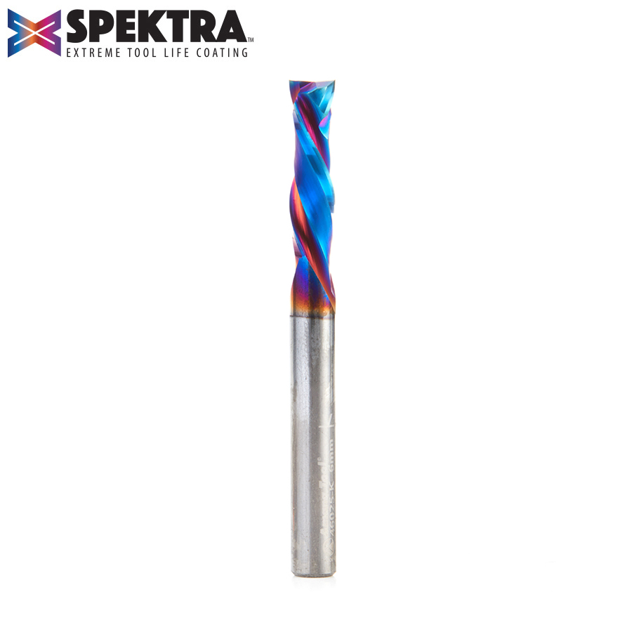 Amana 46025-K CNC Solid Carbide Spektra, Extreme Tool Life Coated Mortise Compression Spiral 6mm Dia x 22mm x 6mm Shank
