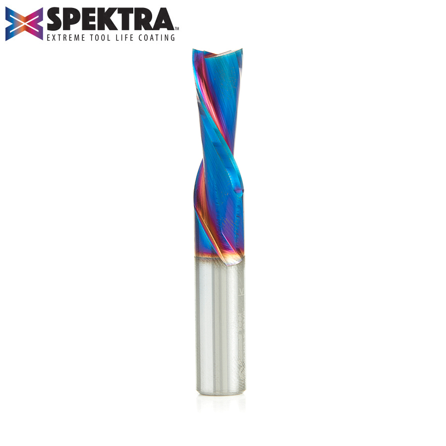 Amana 46203-K Solid Carbide Spektra, Extreme Tool Life Coated Spiral Plunge 3/8 Dia x 1 x 3/8 Inch Shank