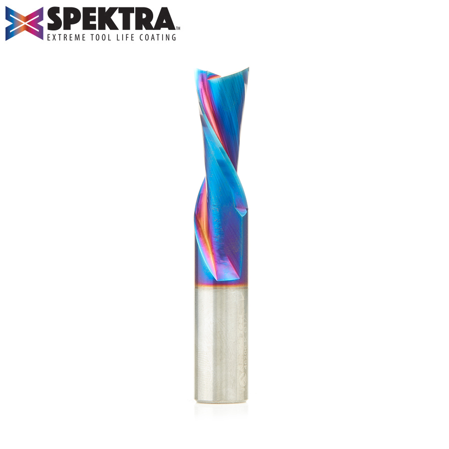 Amana 46206-K Solid Carbide Spektra, Extreme Tool Life Coated Spiral Plunge 1/2 Dia x 1-1/4 x 1/2 Inch Shank