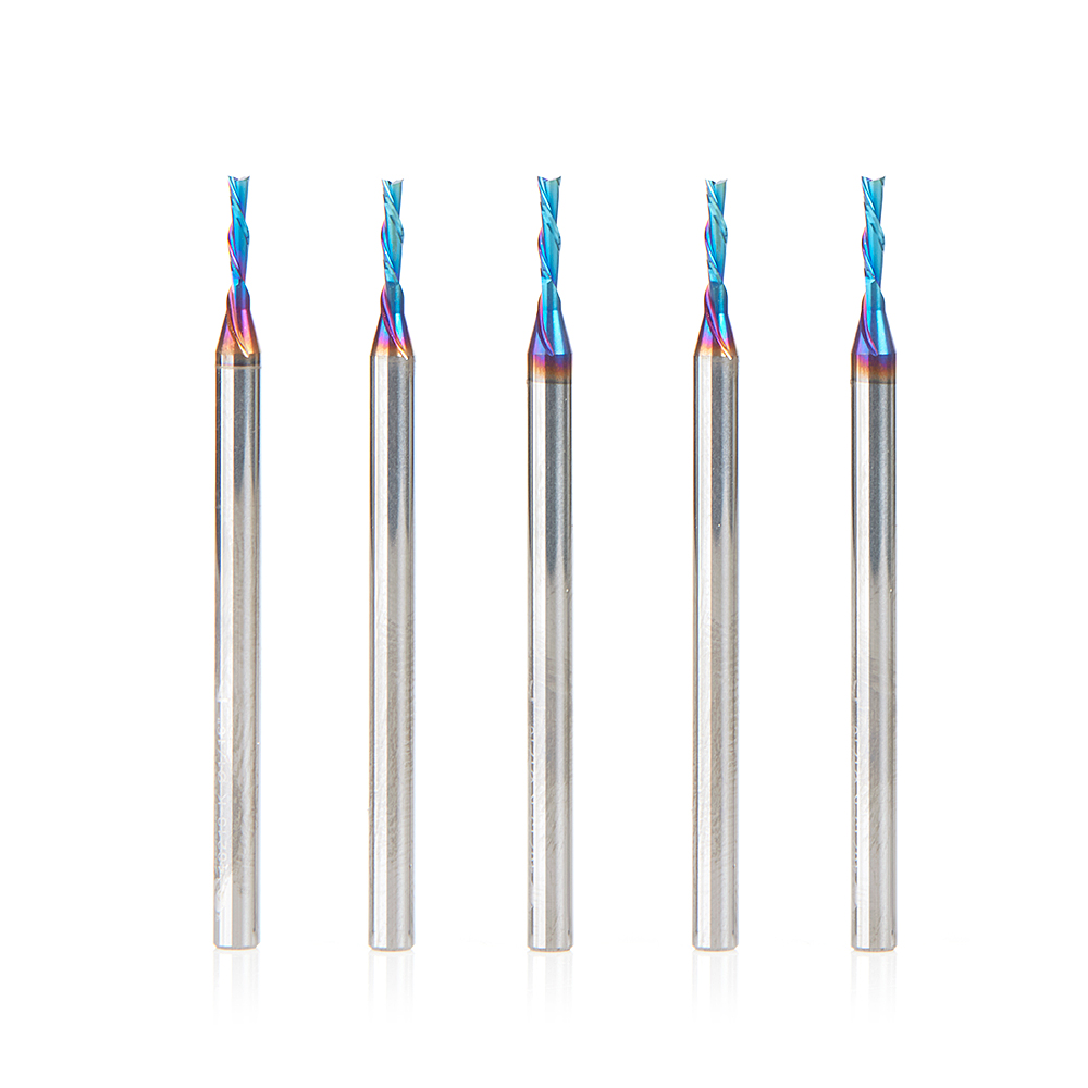 Amana 46213-K-5 5 Pack Solid Carbide Spektra, Extreme Tool Life Coated Spiral Plunge 1/16 Dia x 1/4 x 1/8 Inch Shank