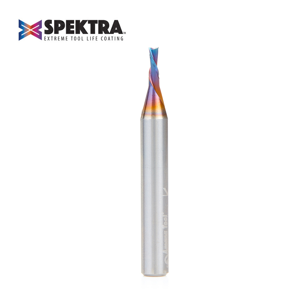 Amana 46244-K Solid Carbide Spektra, Extreme Tool Life Coated Spiral Plunge 3/32 Dia x 1/4 x 1/4 Inch Shank
