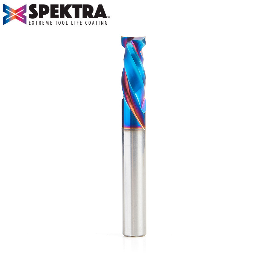 Amana 46367-K CNC Solid Carbide Spektra, Extreme Tool Life Coated Mortise Compression Spiral 3/8 Dia x 7/8 Inch x 3/8 Shank
